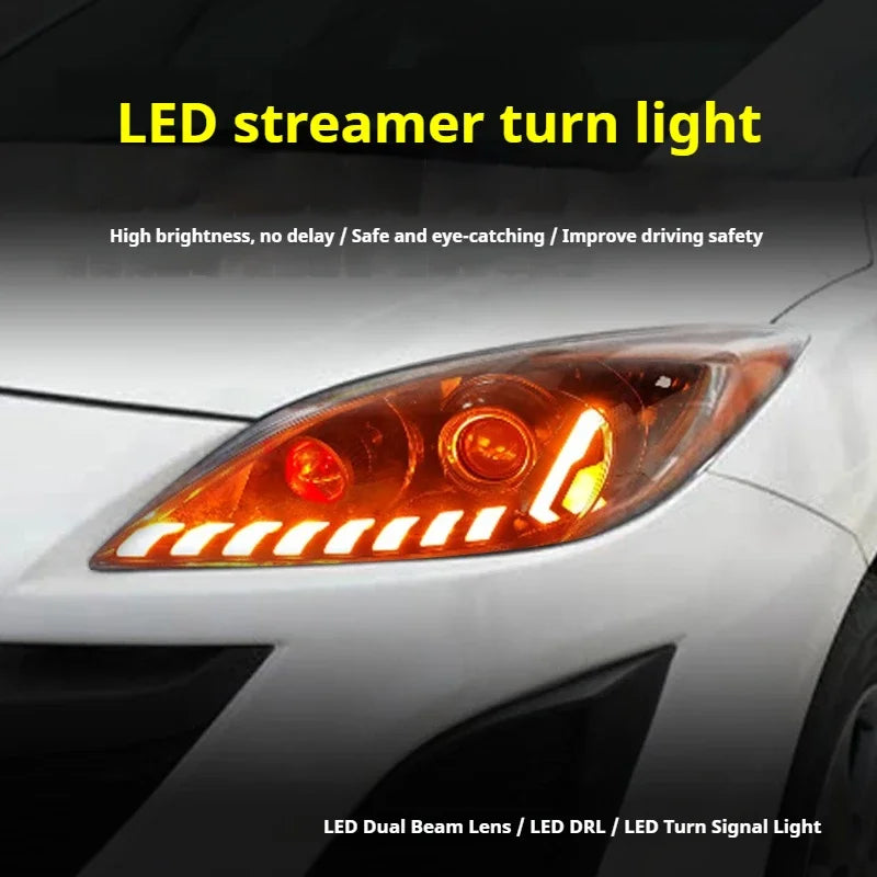 For Mazda 3 Headlights 2011-2015 Upgrade Ft Projetor Headlamp