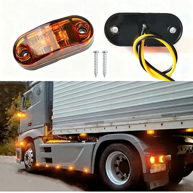 For Trailer 8P 12 24V Durable Side Marker Trucks Cars Waterproof
