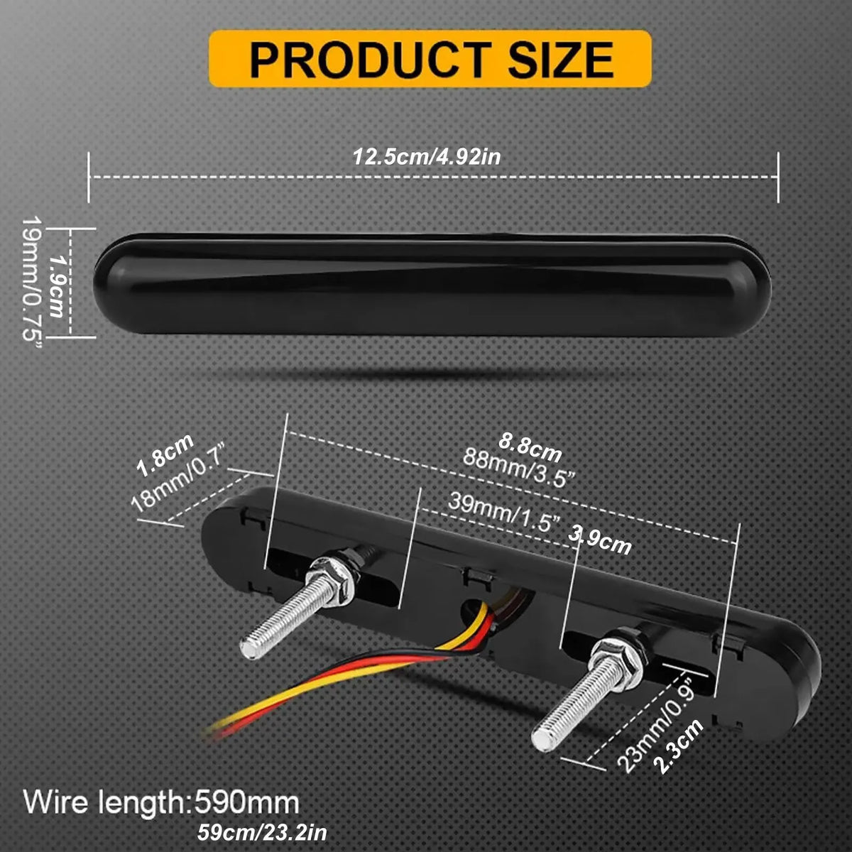 For Heavy 2PCS Set Tail Flowing Turn Signal Drl Trucks Motorcycle