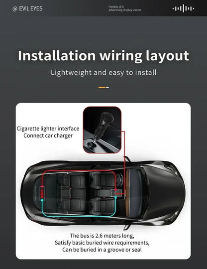For Board Windshield 12V 24V Truck Devil S Eye Matrix Pixel Panel