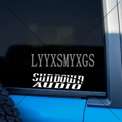 Personality self-adhesive Sundown Audio Sticker Rear Window