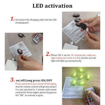 Modern 4X Wireless Remote Control Strobe Warning Colors Aircraft