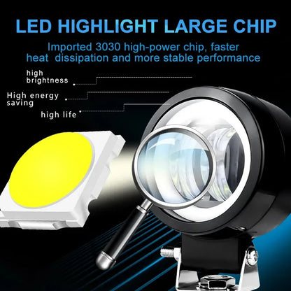 12V 24V Red Blue Yellow Work Round Angel Eyes