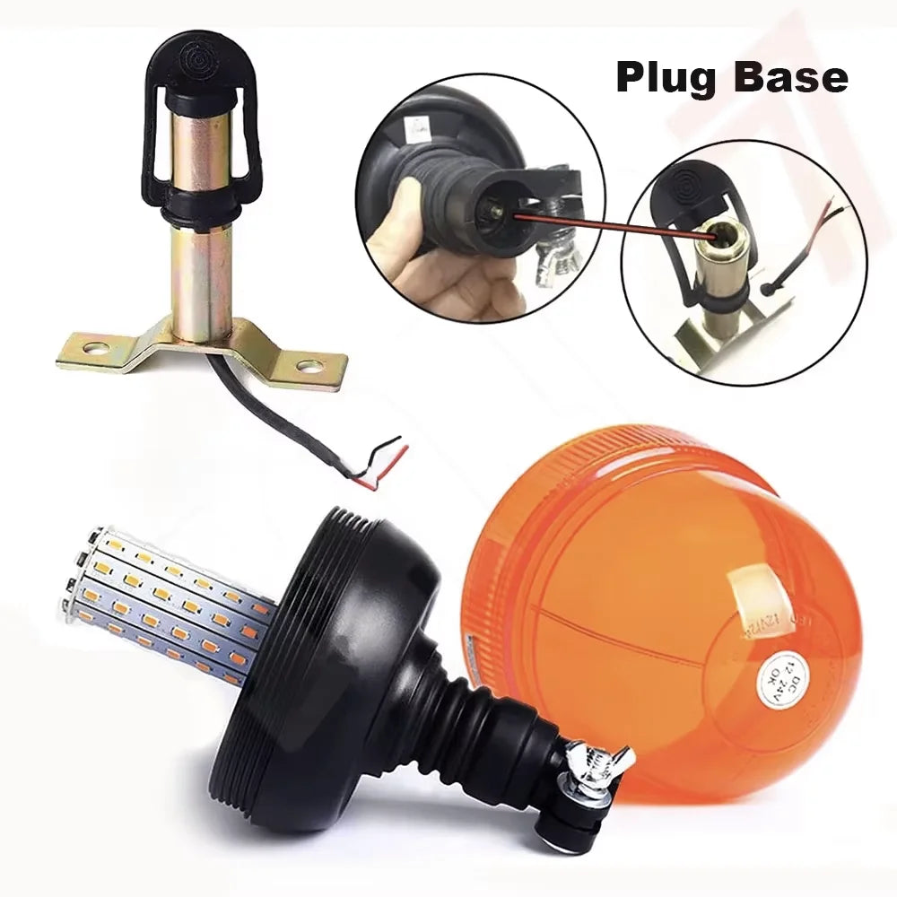 jaln7 12V 24V Dual Voltage Strobe Beacon 360 Rotating