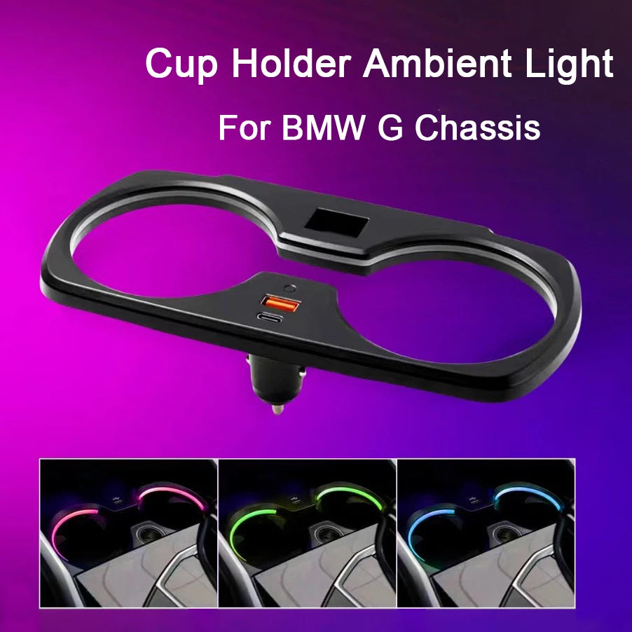 For BMW 3 Series 5 Series Cup Holder Frame Ambient Interior