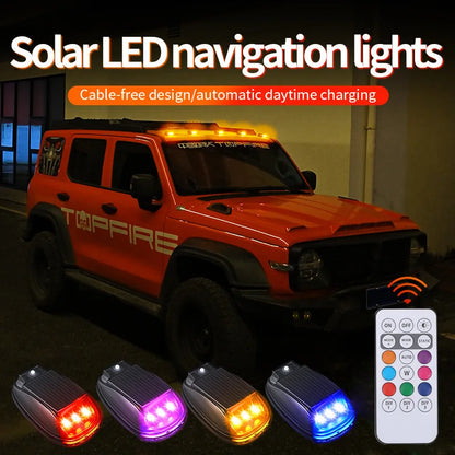 6X Solar RGB Strobe Colors Flash Position Wireless Aircraft