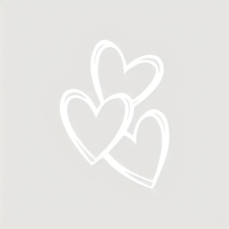Piece heart-shaped Sticker Body Rear Window Embellishment