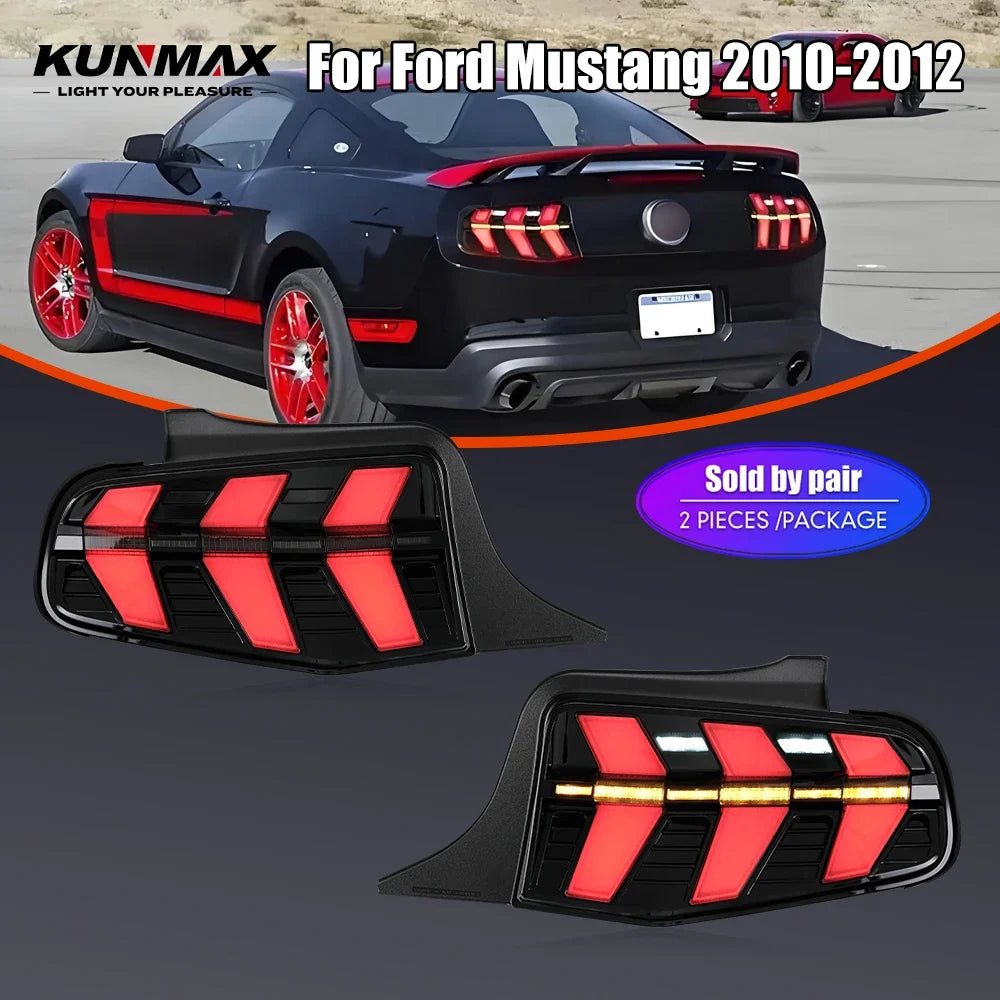 For Ford Mustang 2010-2012 Drl Reverse Pair Tail Brake Turning