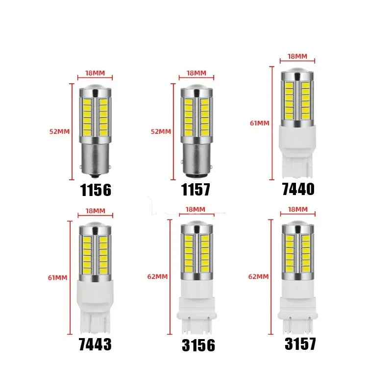 2PCS T25 3157 Brake P27 7W S25 Tailight Stop