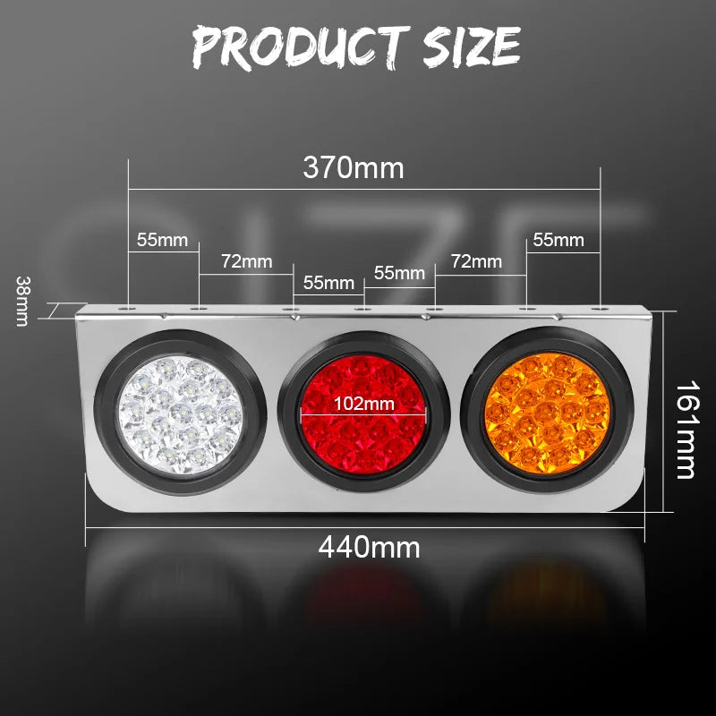 Rear Bumper Tail Bar Brake Stop Parking Indicator Truck
