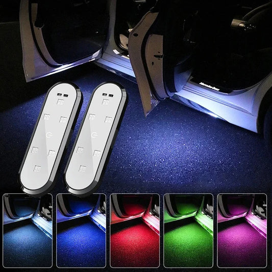 Ambient Light Car LED Door Opening Warning Atmosphere Light Auto Door Decoration Welcome Decor Ambient Lamp Safety Acces