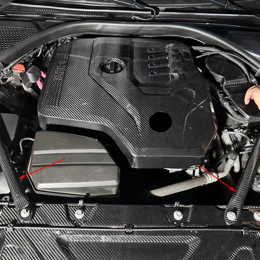 For BMW G42 G20 G22 G23 Dry Carbon Fiber Balance Bar Engine