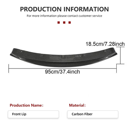 For BMW 6 Series F12 F13 Carbon Fiber Front Bumper Lip Spoiler