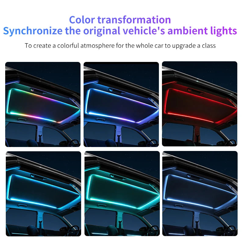 Sunroof Strip Ambient Remote APP Control USB Roof Panoramic