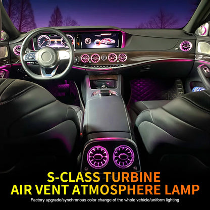 For Mercedes Benz Accessories S-Class W222 Air Vent RGB Turbine