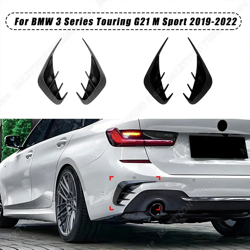 For BMW 3 Series G21 Rear Bumper Side Canards Splitter Air Vent