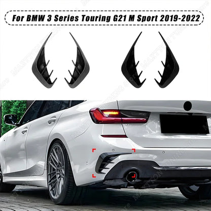 For BMW 3 Series G21 Rear Bumper Side Canards Splitter Air Vent