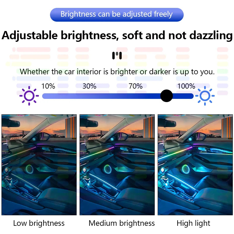For Volkswagen Passat 2019-2025Y Dynamic Color Changing Ambient