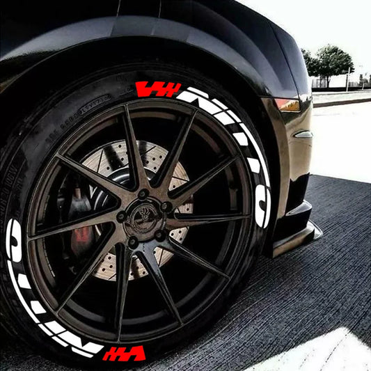 For 4 Tire Tire Letters Stickers Tyre Lettering Wheel Logo