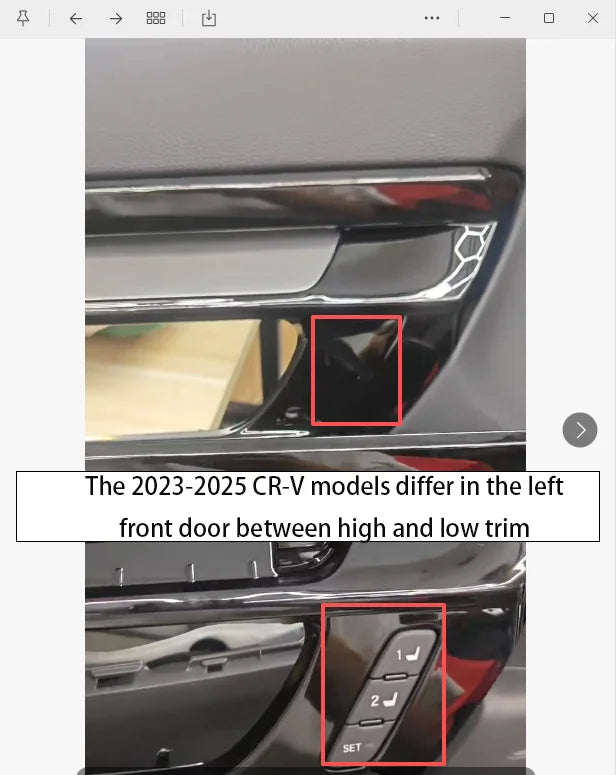 For Honda Crv 2023-2025 Dashboard Decorative Piano Black Ambient