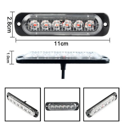 12V 4X4 Emergency Side Stroboscopes Grille Signal Red Blue