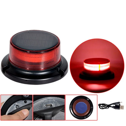 Waterproof Solar Powered Rotating Strobe Portable Design Durable