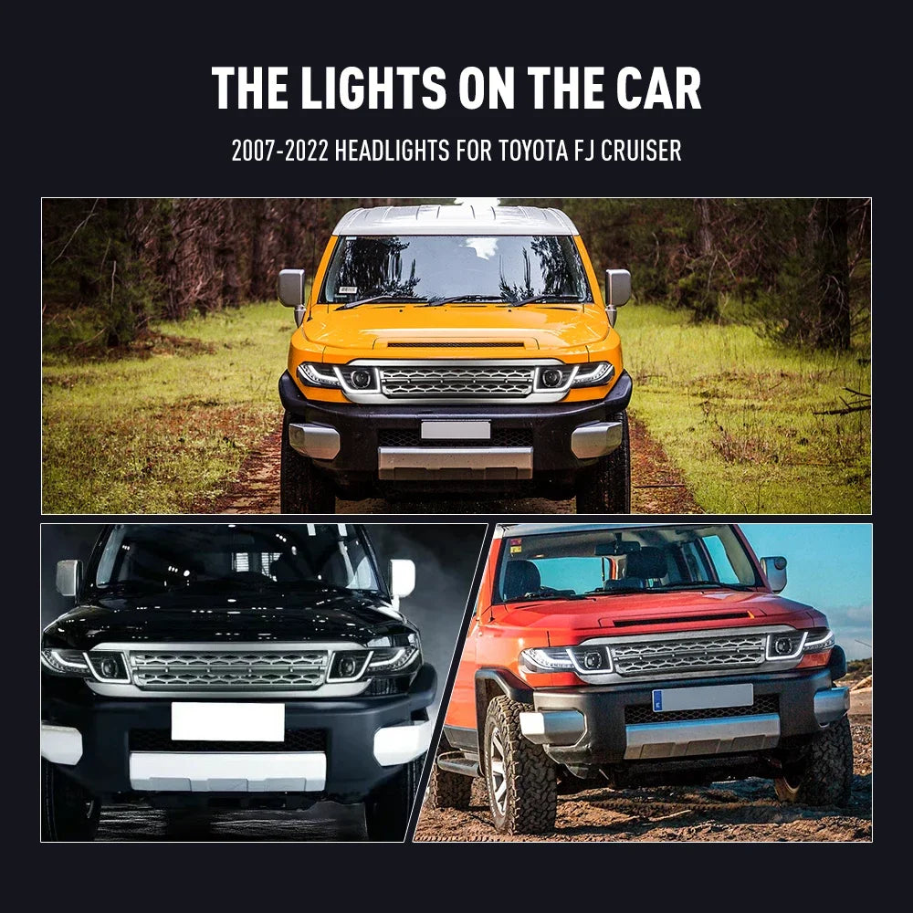 For Toyota Fj Cruiser 2007-2022 LED 2PCS Head Headlight Daytime