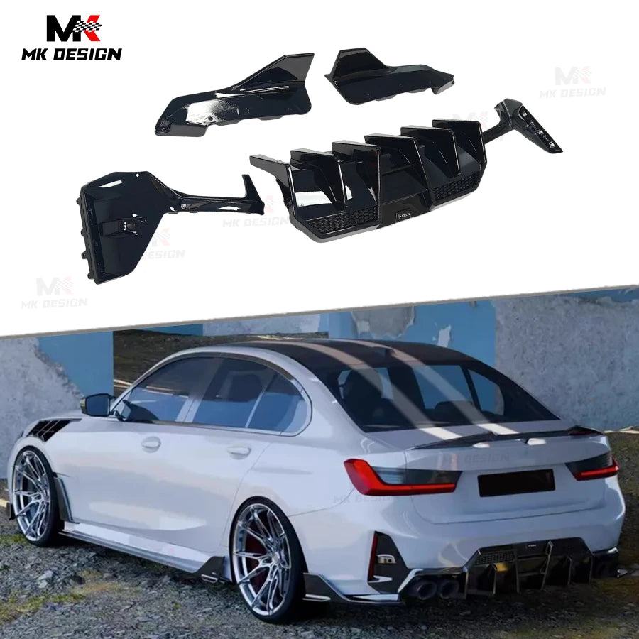 For BMW 3 Series G20 G28 Vten V2 Pp Rear Bumper Lip Diffuser Lci