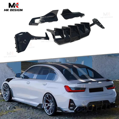 For BMW 3 Series G20 G28 Vten V2 Pp Rear Bumper Lip Diffuser Lci