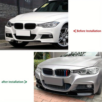 For BMW 3 Series F30 F31 4PCS Front Bumper Lip Body Kit Spoiler