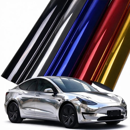 Waterproof Glossy Silver Blue Black Gold Chrome Vinyl Color