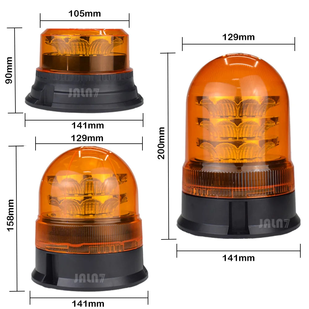 For Vehicles Magnetic Beacon Amber Flashing Emergency Warning