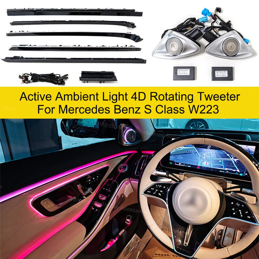 For Mercedes Benz 2021+ W223 S-Class Colors Active Ambient S450L