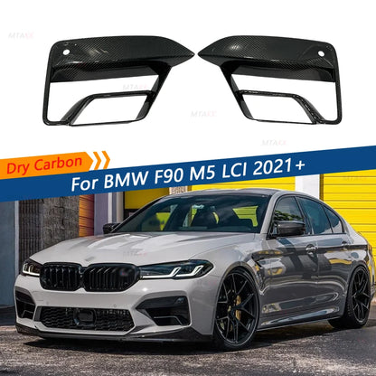 For BMW F90 M5 Lci 2021+ Dry Carbon Front Bumper Air Vent Cover