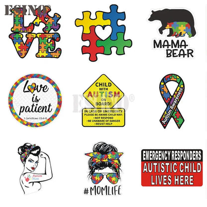 For Autism Theme Creative Decorative Adhesive Love Pvc
