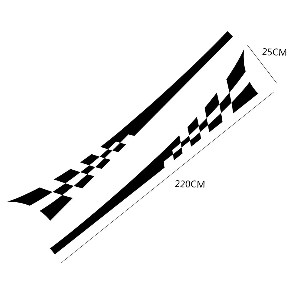 2PCS Lot 220x25cm Both Sides Stickers Race Stripes Camouflage