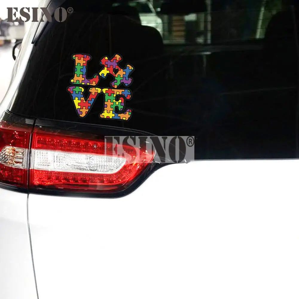 For Autism Theme Creative Decorative Adhesive Love Pvc