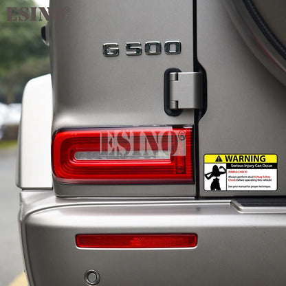 Warning Sexy Lady Girl Airbag Check Pvc Adhesive Decal