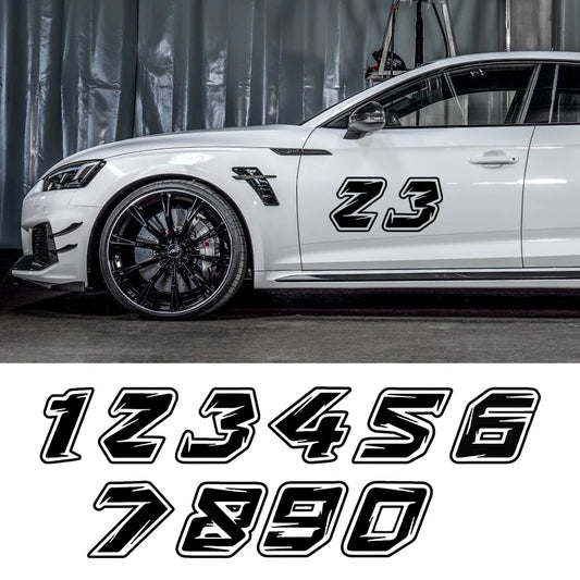 Racing Numbers Custom Number Stickers Helmet Vinyl Cool Decals