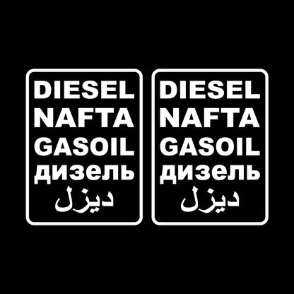 2PCS Diesel Nafta Gasoil Side Sticker Decor Film Decal