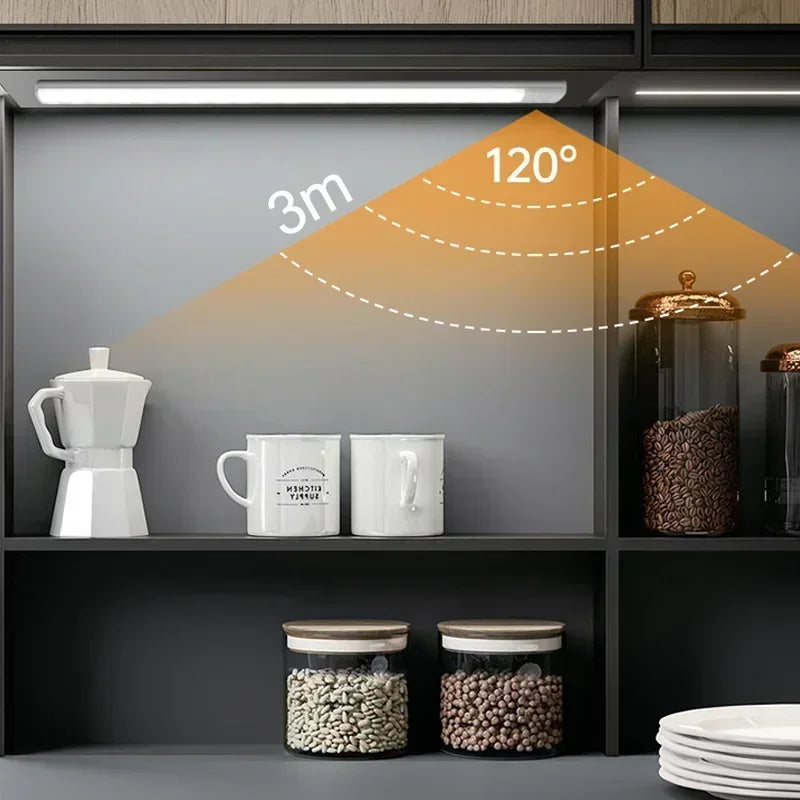 10-60cm Motion Sensor Under Cabinet Wireless Night USB