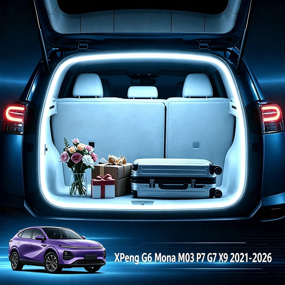 Car LED Trunk Light Strip For XPeng G6 Mona M03 P7 G7 X9 2021-2026 Bar Cargo Lamp Tailgate Ambient Lighting Rear Boot Li