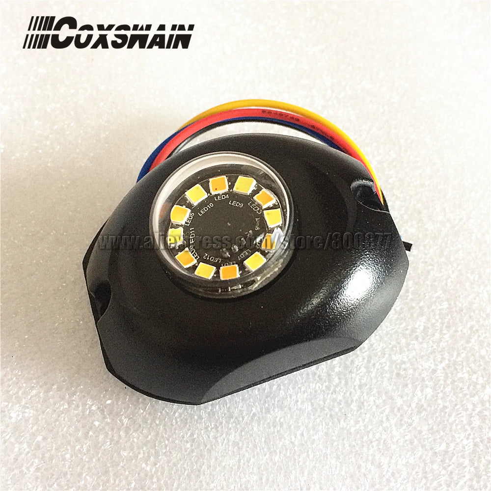 1PC G12 Dual Color Strobe Warning Surface Mount Side