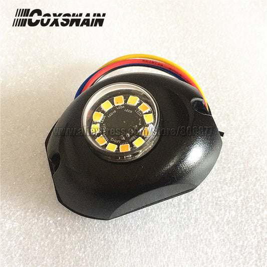 1PC G12 Dual Color Strobe Warning Surface Mount Side