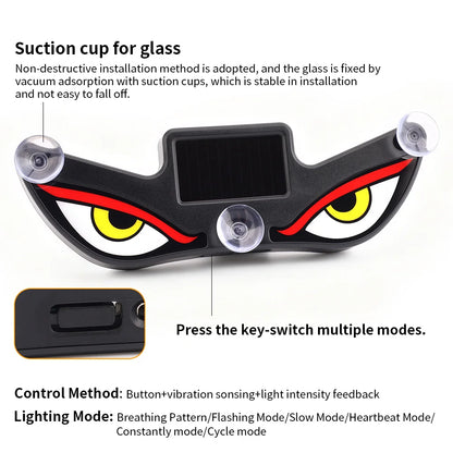Devil Eyes Warning Lighting Ambient Solar type-c Charging Cool