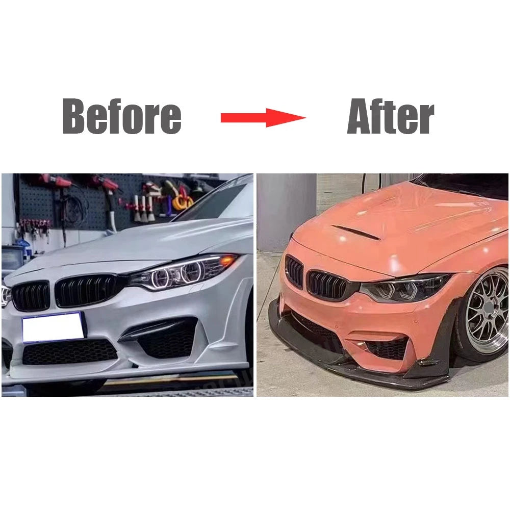 For BMW M3 M4 F80 F82 Carbon Fiber Front Lip Bumper Cover