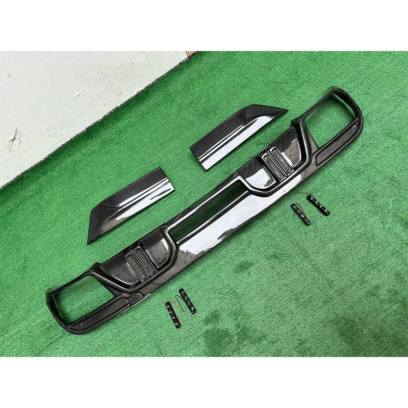 For BMW X6M F96 2019+ Carbon Fiber Back Lip Rear Bumper Diffuser
