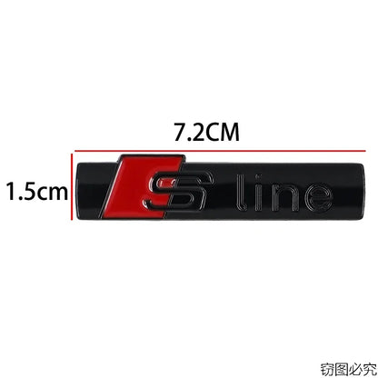 For Audi Sline SQ5 SQ7 Q5 1PCS Side Fender Emblem Sticker Q7 Q8