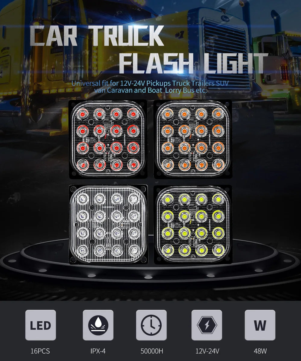 Warning Working Bar Trucks Forklifts Flashing Signal