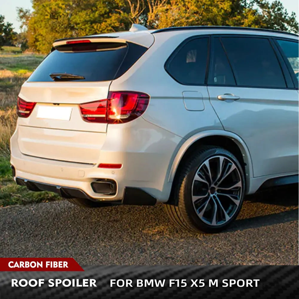 For BMW X5 F15 Base M Sport 2014-2018 Carbon Fiber Roof Spoiler